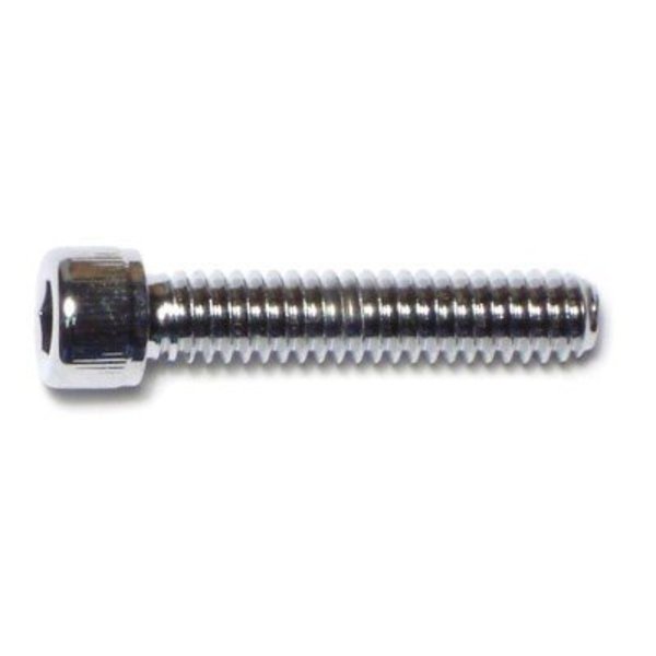 Midwest Fastener 1/4"-20 Socket Head Cap Screw, Chrome Plated Steel, 1-1/4 in Length, 10 PK 75047